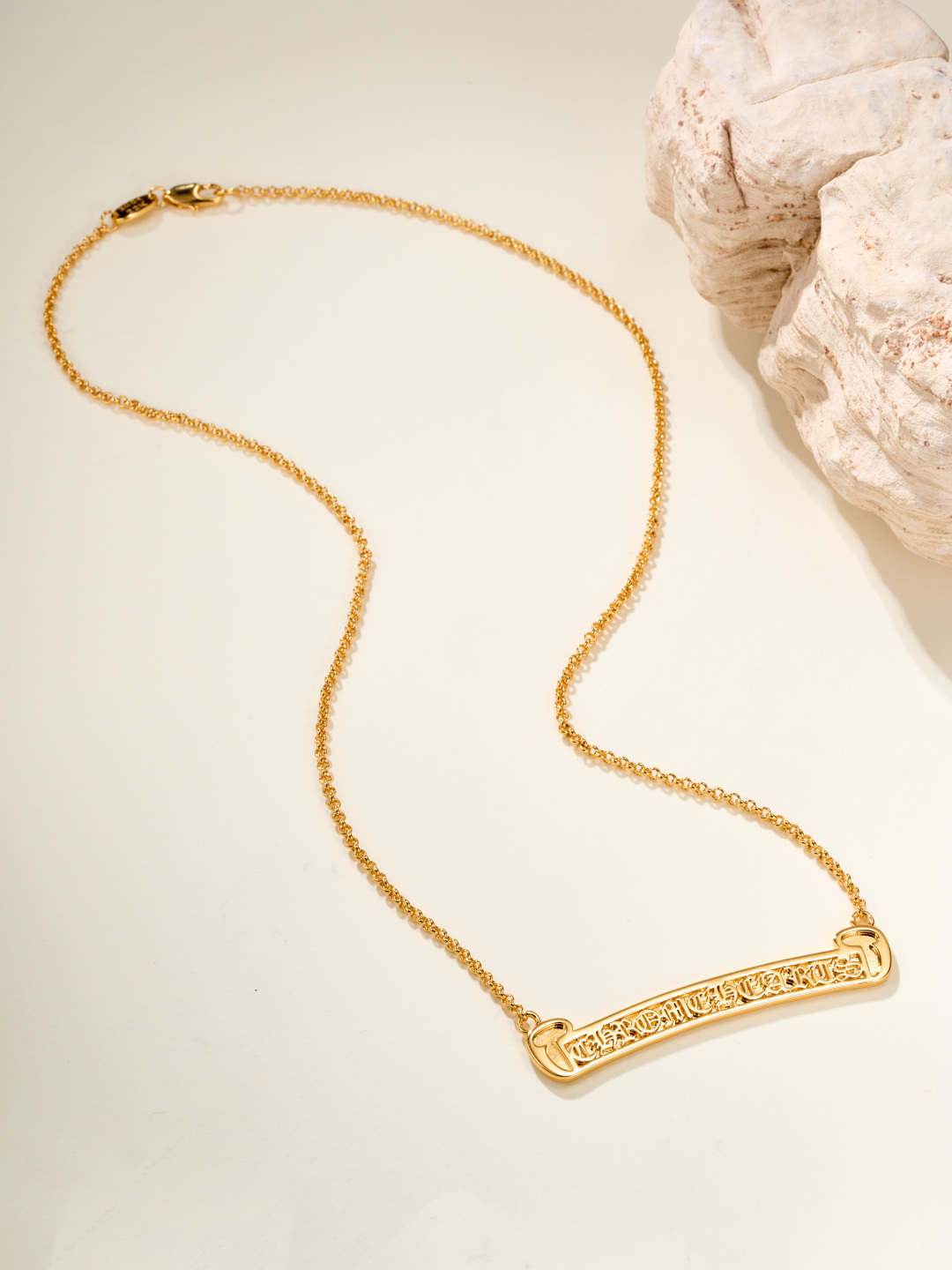 Chrome Hearts 22k Gold-Plated Scroll Necklace - Image 3