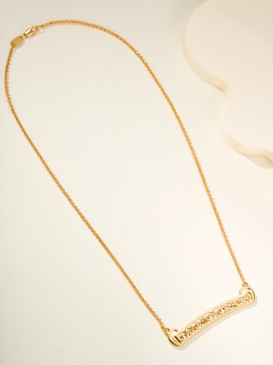 Chrome Hearts 22k Gold-Plated Scroll Necklace - Image 4