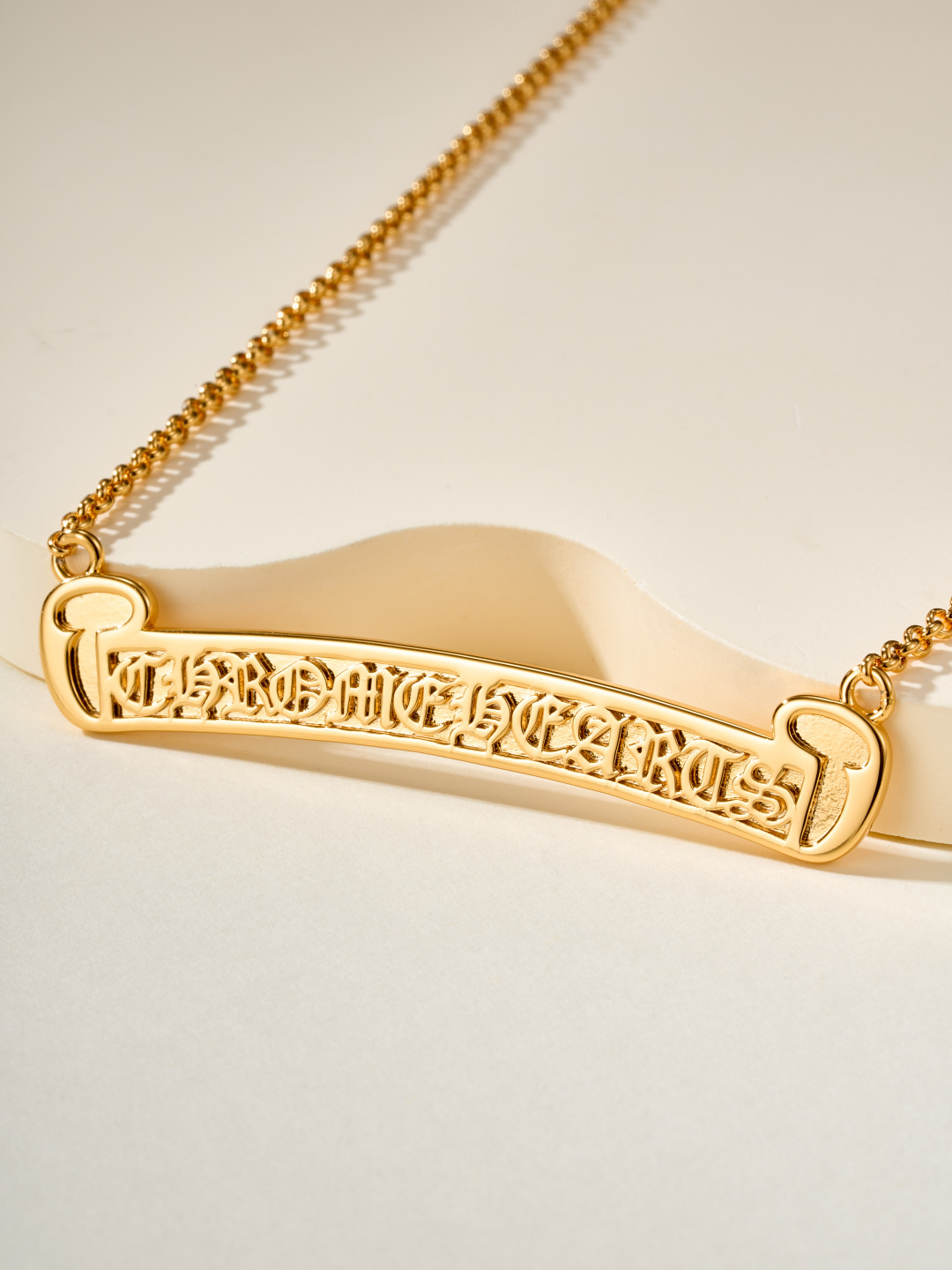Chrome Hearts 22k Gold-Plated Scroll Necklace - Image 5