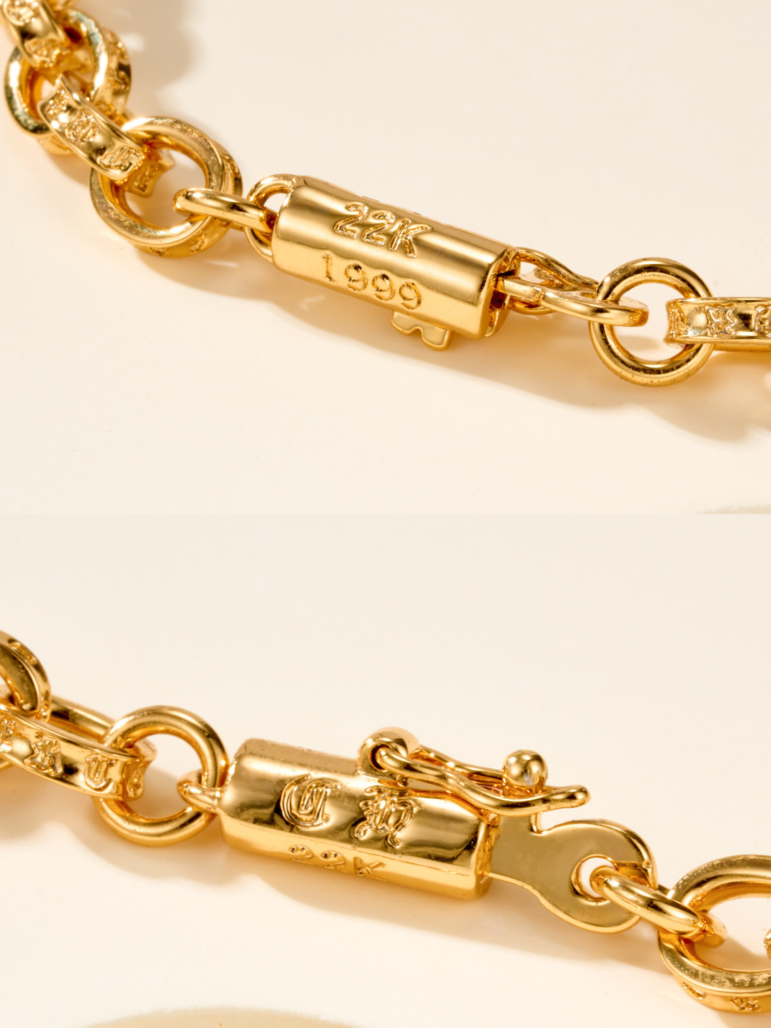 Chrome Hearts 22k Gold Teardrop-Shaped Flame Cross Pendant - Image 9