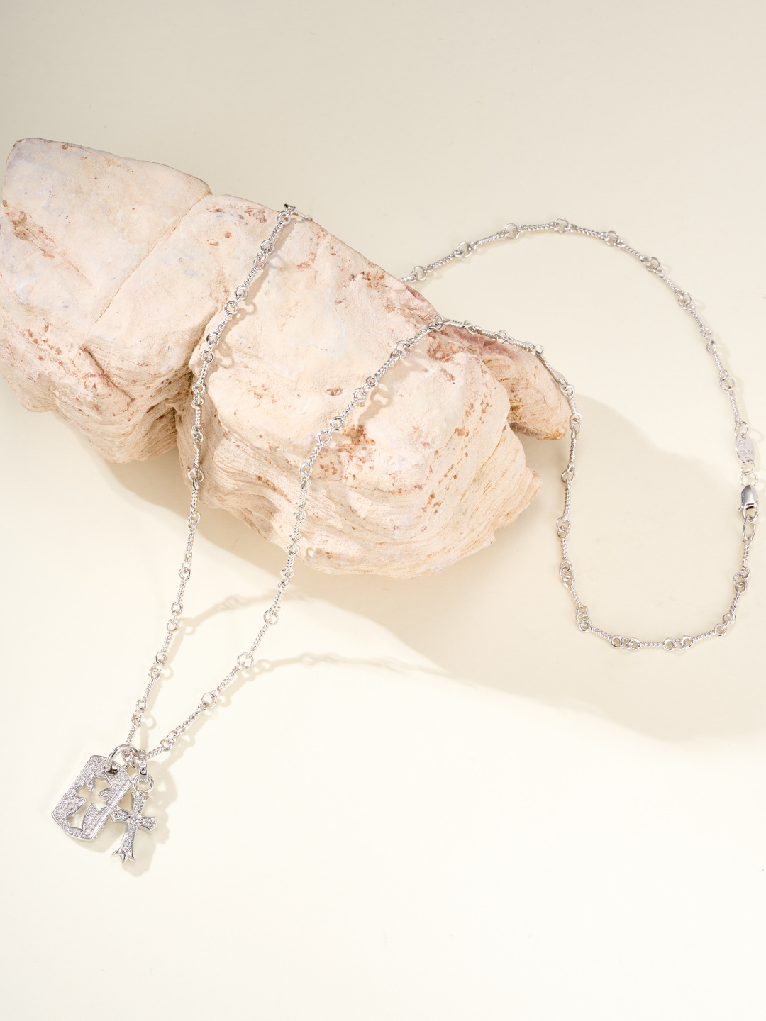 Chrome Hearts Double-Flower Pendant Necklace - Image 2