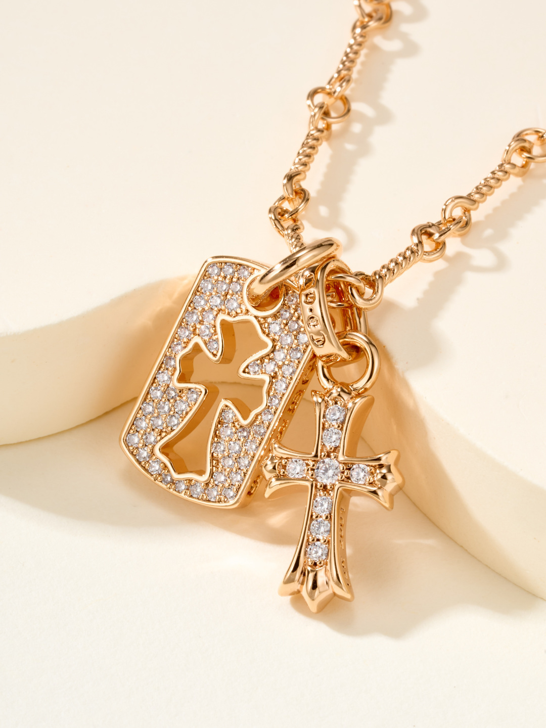 Chrome Hearts Double-Flower Pendant Necklace - Image 2