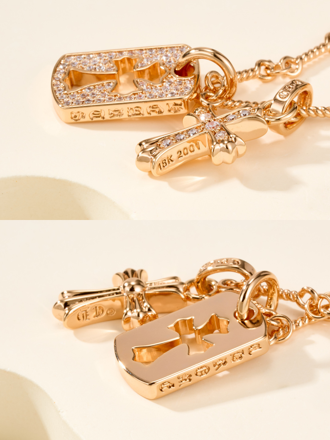 Chrome Hearts Double-Flower Pendant Necklace - Image 7