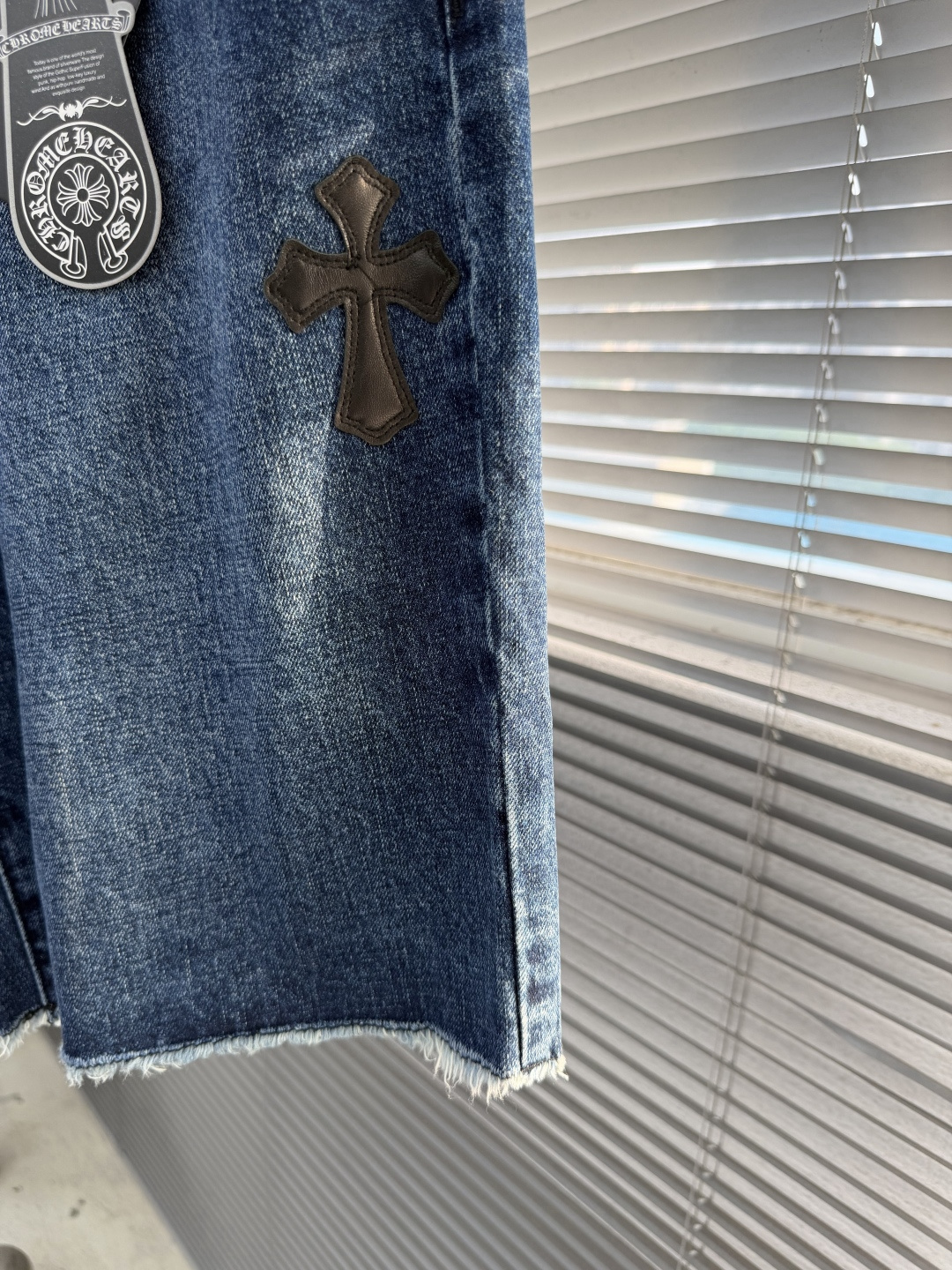 Chrome Hearts Cross Logo Denim Shorts - Image 3