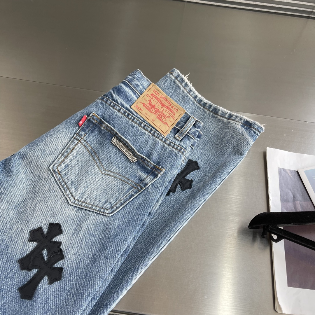 Chrome Hearts Cross Logo Jeans - Image 3