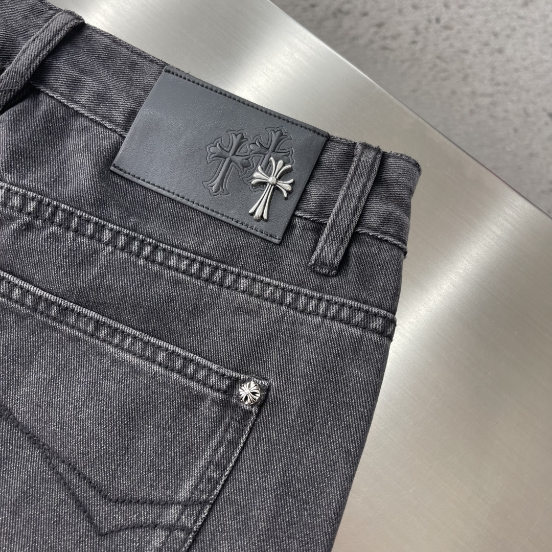 Chrome Hearts Heavy-Duty Cross-Logo Denim Shorts - Image 9