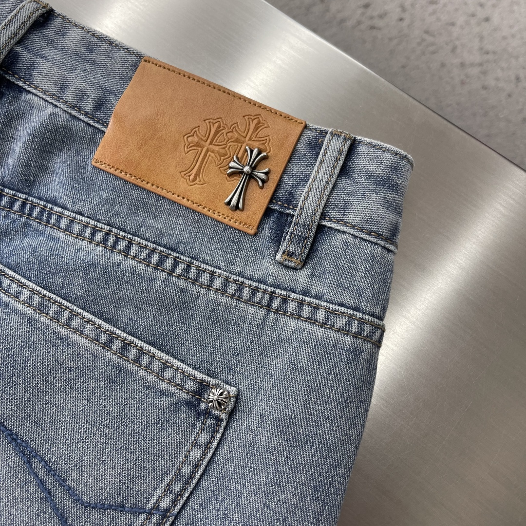 Chrome Hearts Heavy-Duty Cross-Logo Denim Shorts - Image 8