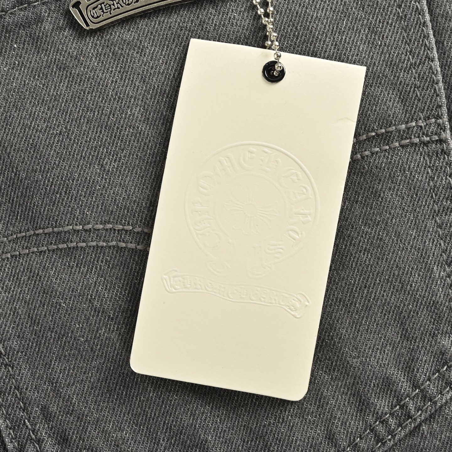 Chrome Hearts City-Exclusive Cross-Pattern Metal-Trimmed Denim Pants - Image 6