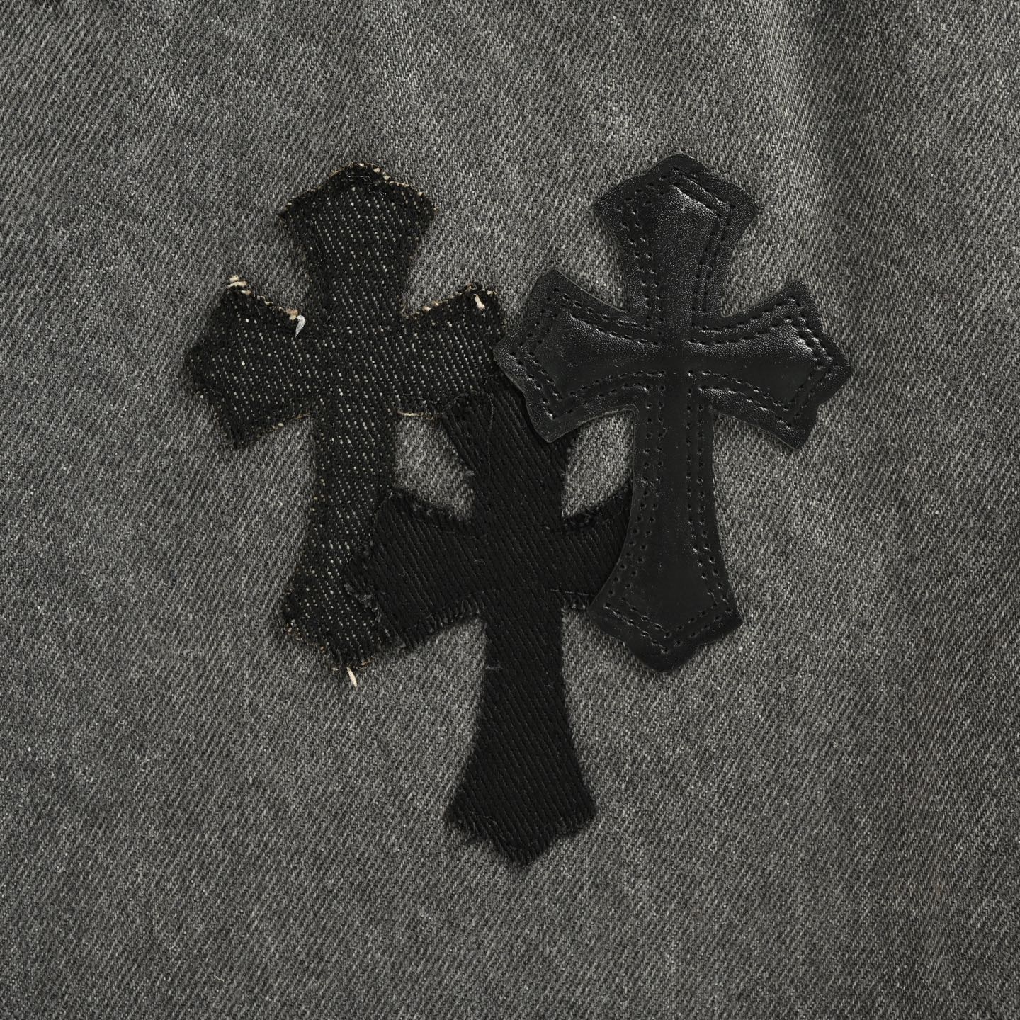 Chrome Hearts City-Exclusive Cross-Pattern Metal-Trimmed Denim Pants - Image 7