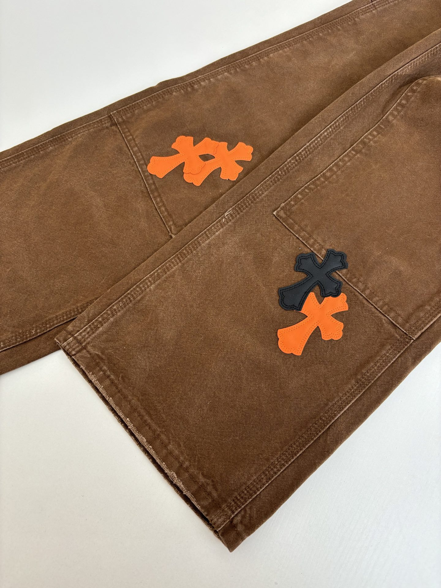 Chrome Hearts Cargo Pants Cross-Pattern Leather Accents - Image 8