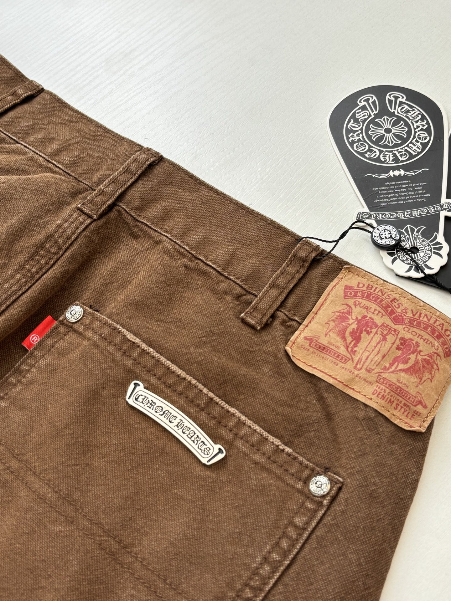 Chrome Hearts Cargo Pants Cross-Pattern Leather Accents - Image 10