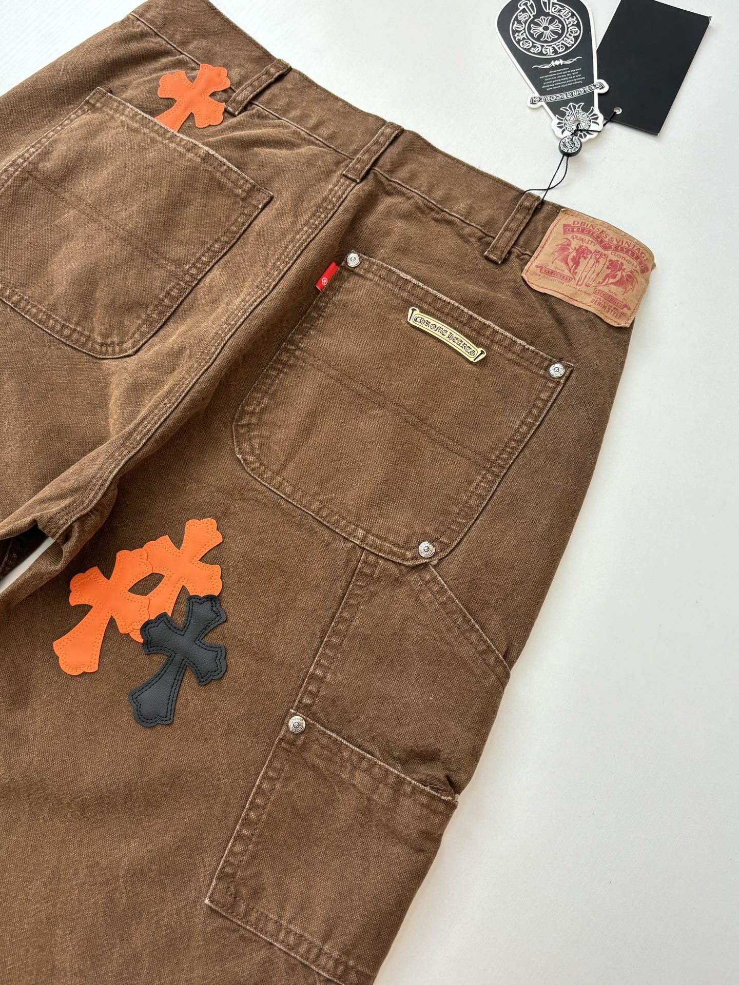 Chrome Hearts Cargo Pants Cross-Pattern Leather Accents - Image 12