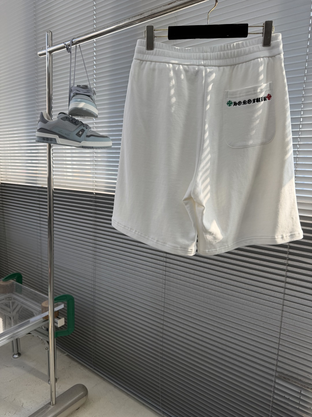 Chrome Hearts Colorful Cross-Stitch Yarn-Looped Shorts - Image 2