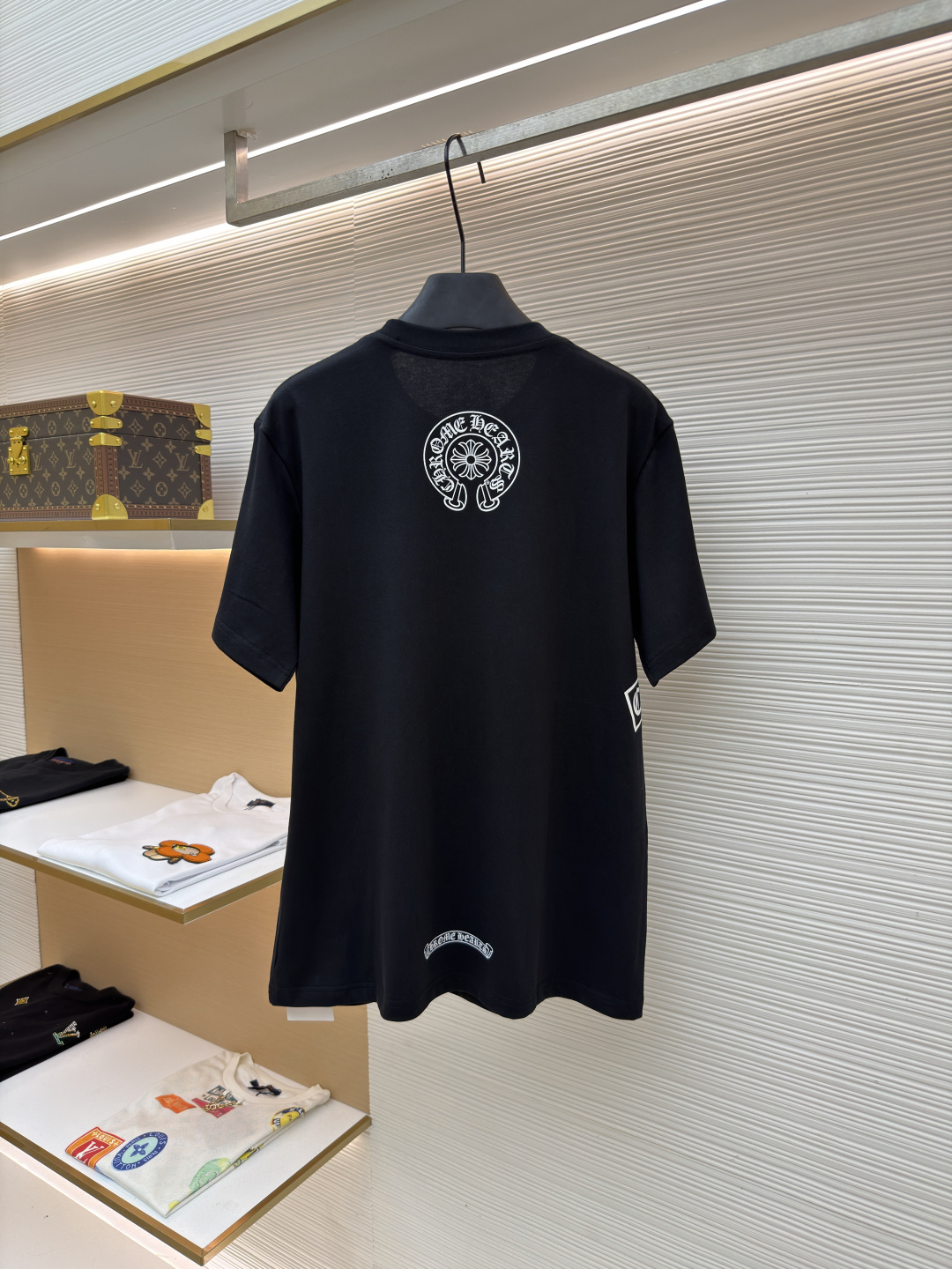 Chrome Hearts Side T-Bar Back Rose Print Short-Sleeve Top - Image 2