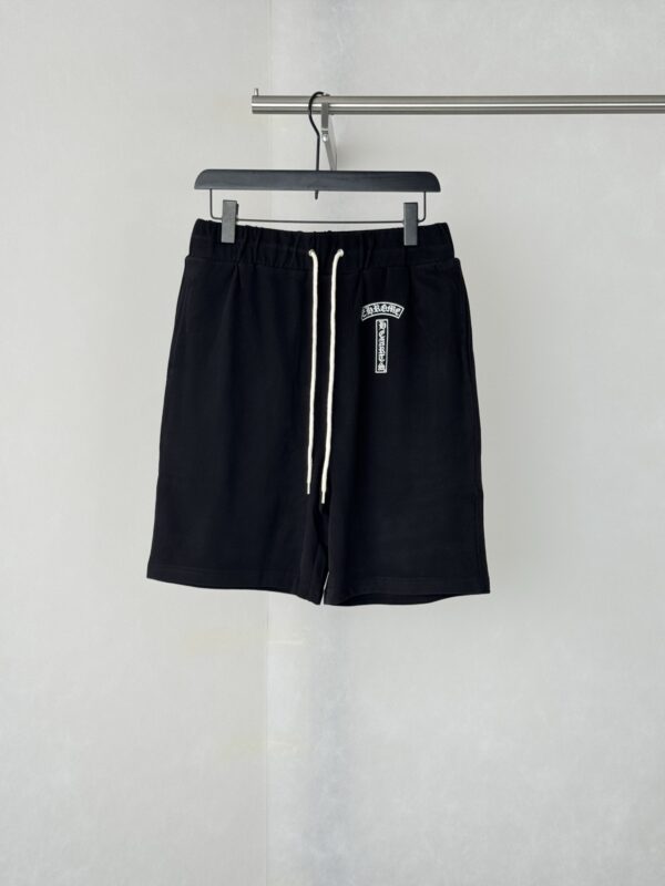 Chrome Hearts Vertical Stripe with Horseshoe Print Shorts
