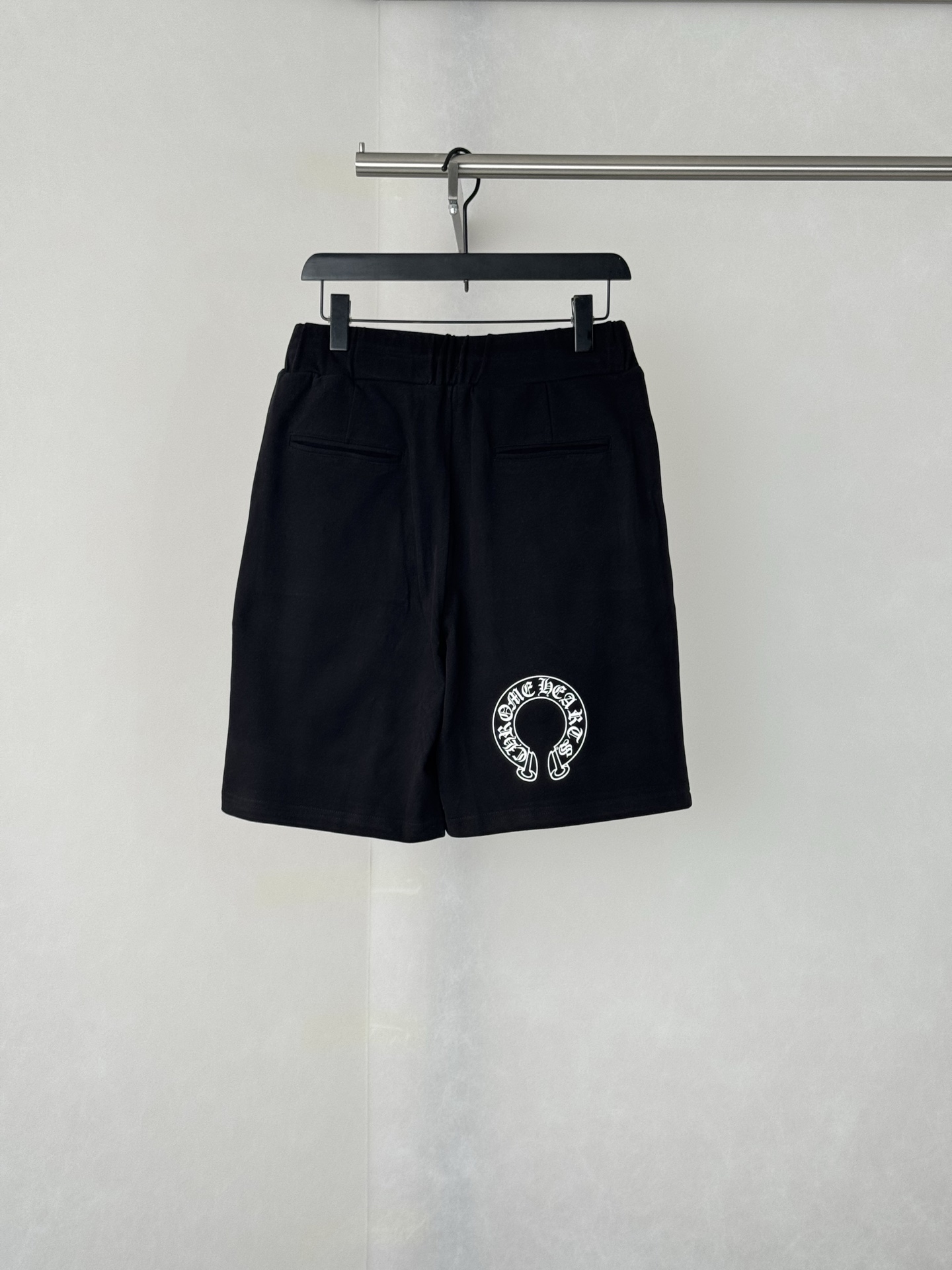 Chrome Hearts Vertical Stripe with Horseshoe Print Shorts - Image 2