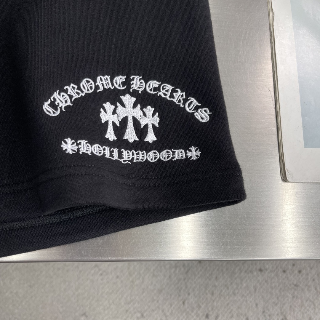 Chrome Hearts 26SS Three Cross Embroidered Shorts - Image 7