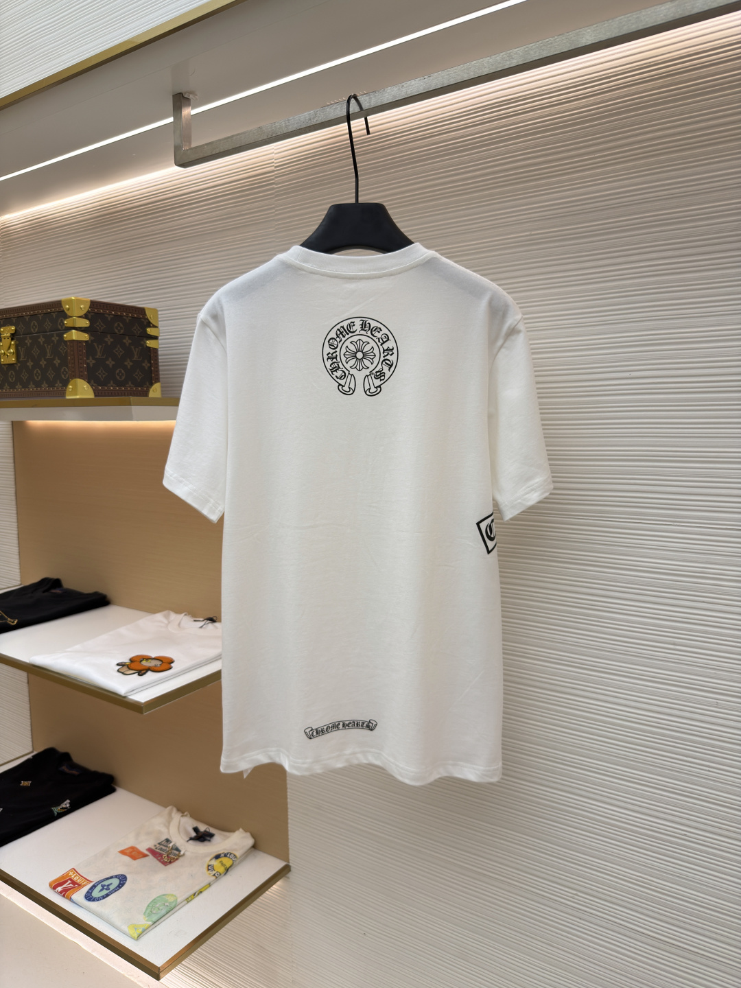 Chrome Hearts Side T-Bar Back Rose Print Short-Sleeve Top - Image 4