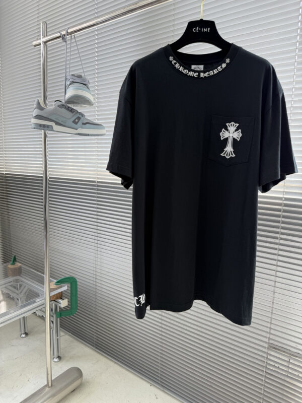 Vintage Double-Layer Teardrop Cross Short-Sleeve Shirt