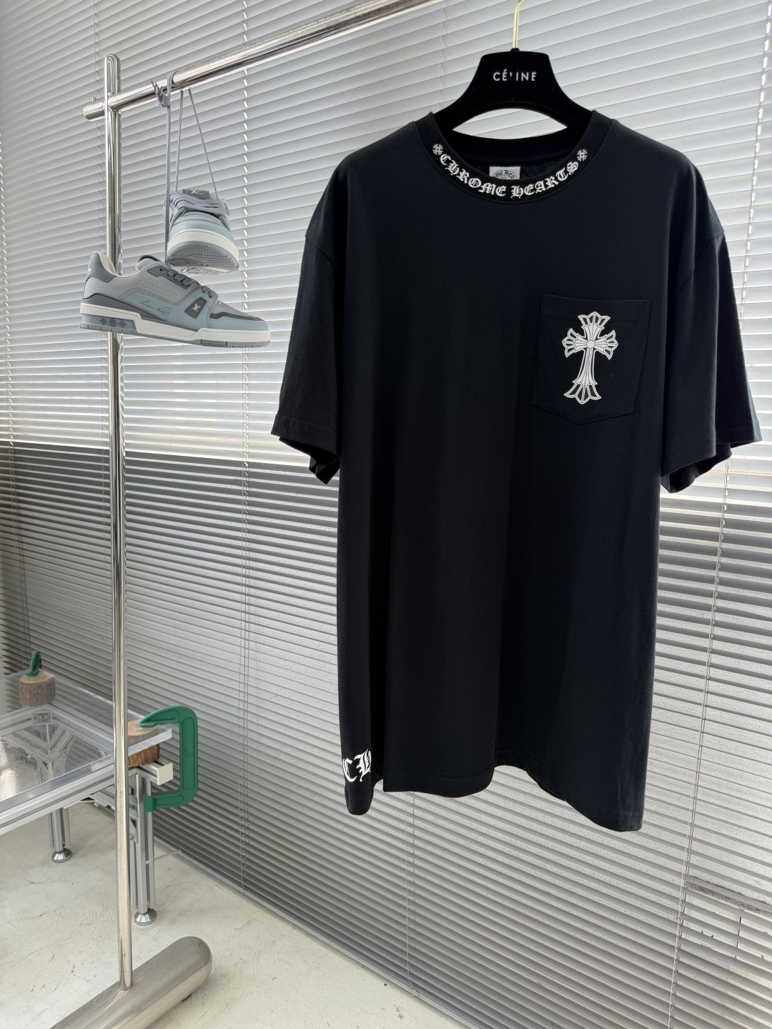 Vintage Double-Layer Teardrop Cross Short-Sleeve Shirt