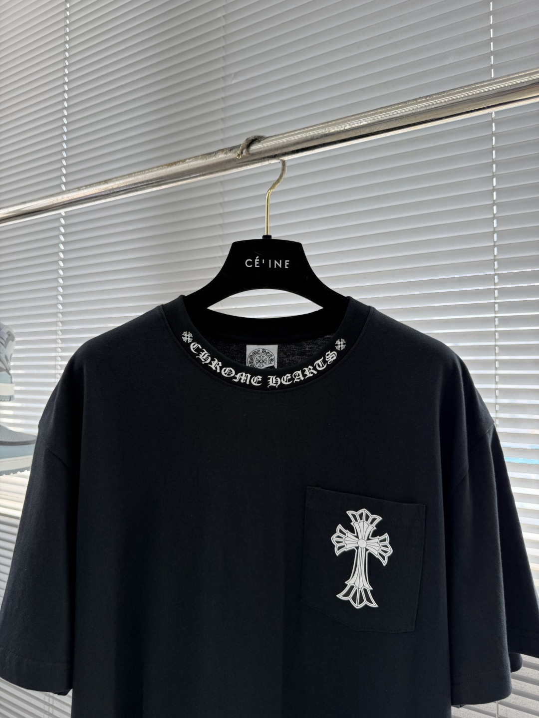 Vintage Double-Layer Teardrop Cross Short-Sleeve Shirt - Image 2