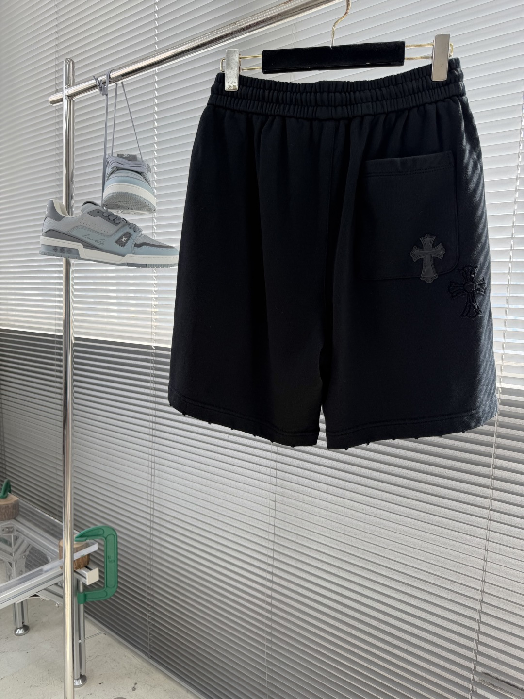 Chrome Hearts 2026 SS Classic Cross Leather Tag Shorts - Image 3
