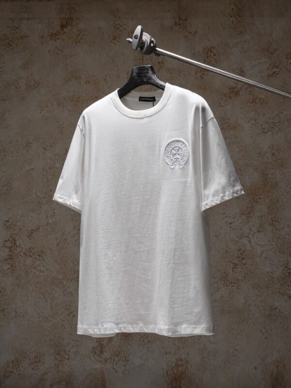 Chrome Hearts Front-and-Back Horseshoe Embroidered T-Shirt