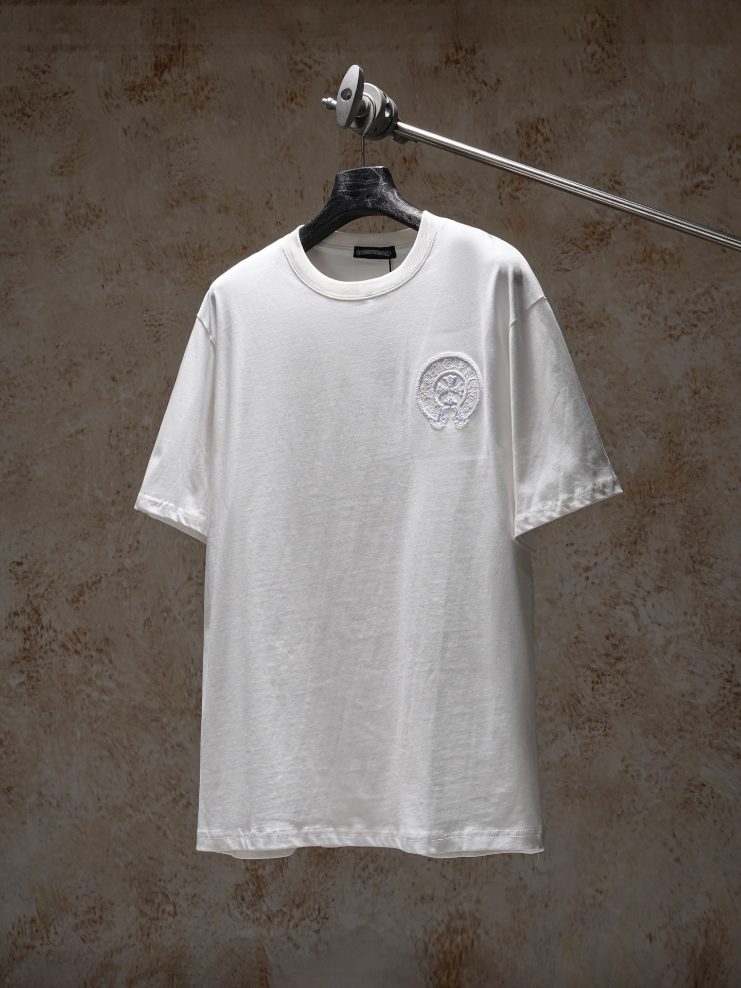 Chrome Hearts Front-and-Back Horseshoe Embroidered T-Shirt