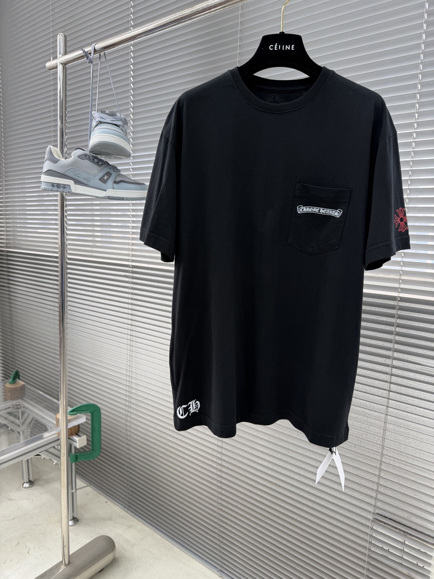 26ss Logo Letter-Printed Pocket Crew-Neck T-Shirt
