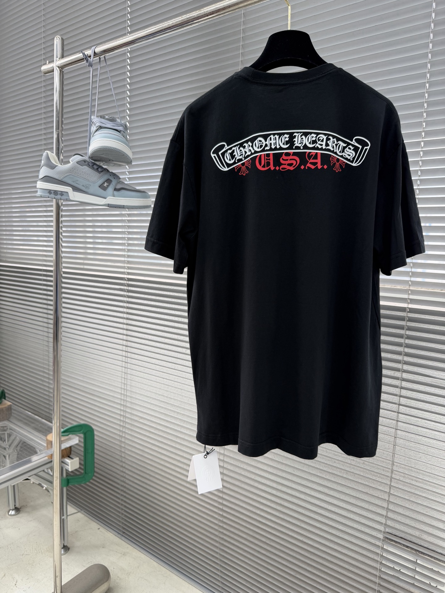 26ss Logo Letter-Printed Pocket Crew-Neck T-Shirt - Image 2