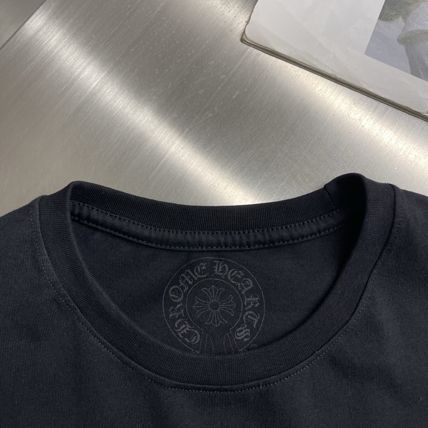 26ss Logo Letter-Printed Pocket Crew-Neck T-Shirt - Image 4