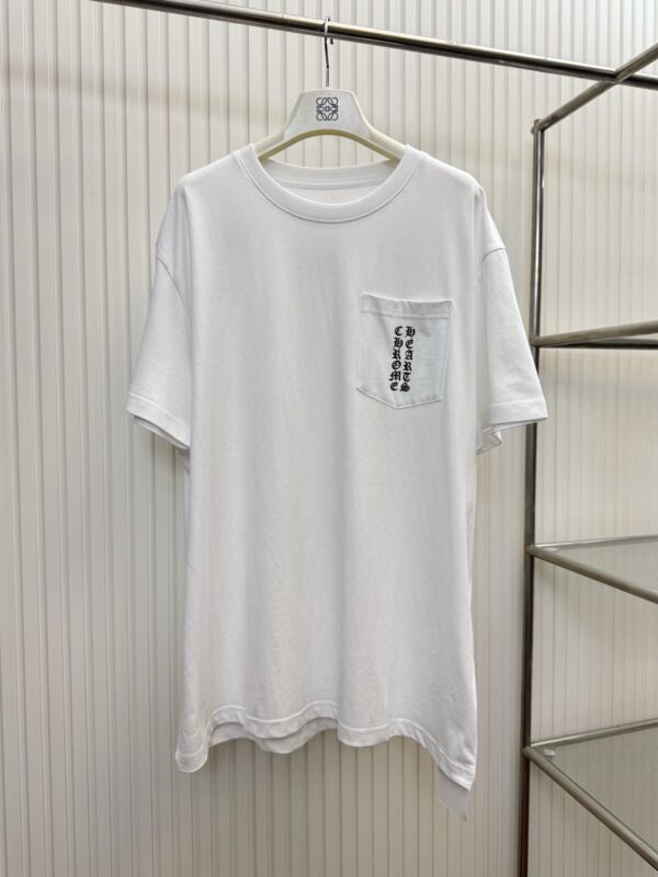 Chrome Hearts Pink Sanskrit Alphabet Pocket T-Shirt