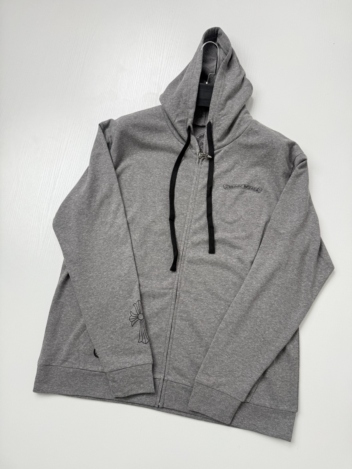 Chrome Hearts Overlapping Cross Print Zipper Hooded Cardigan - Image 3