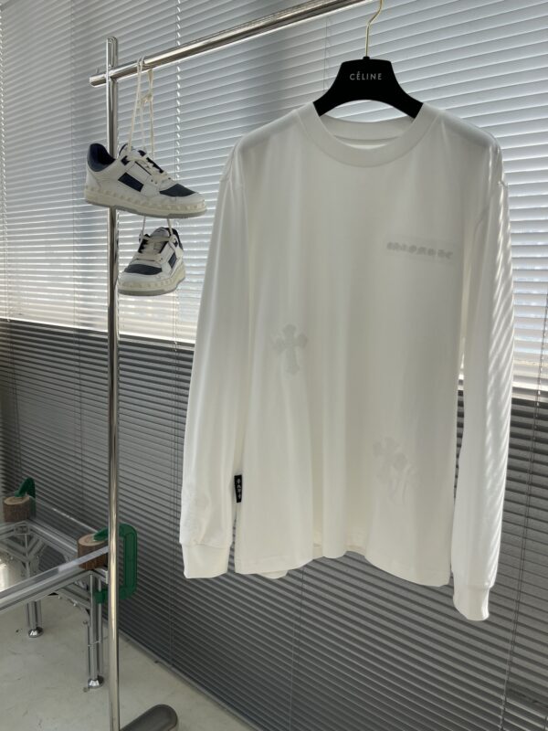 Chrome Hearts Classic Cross-Neck Long-Sleeve Shirt