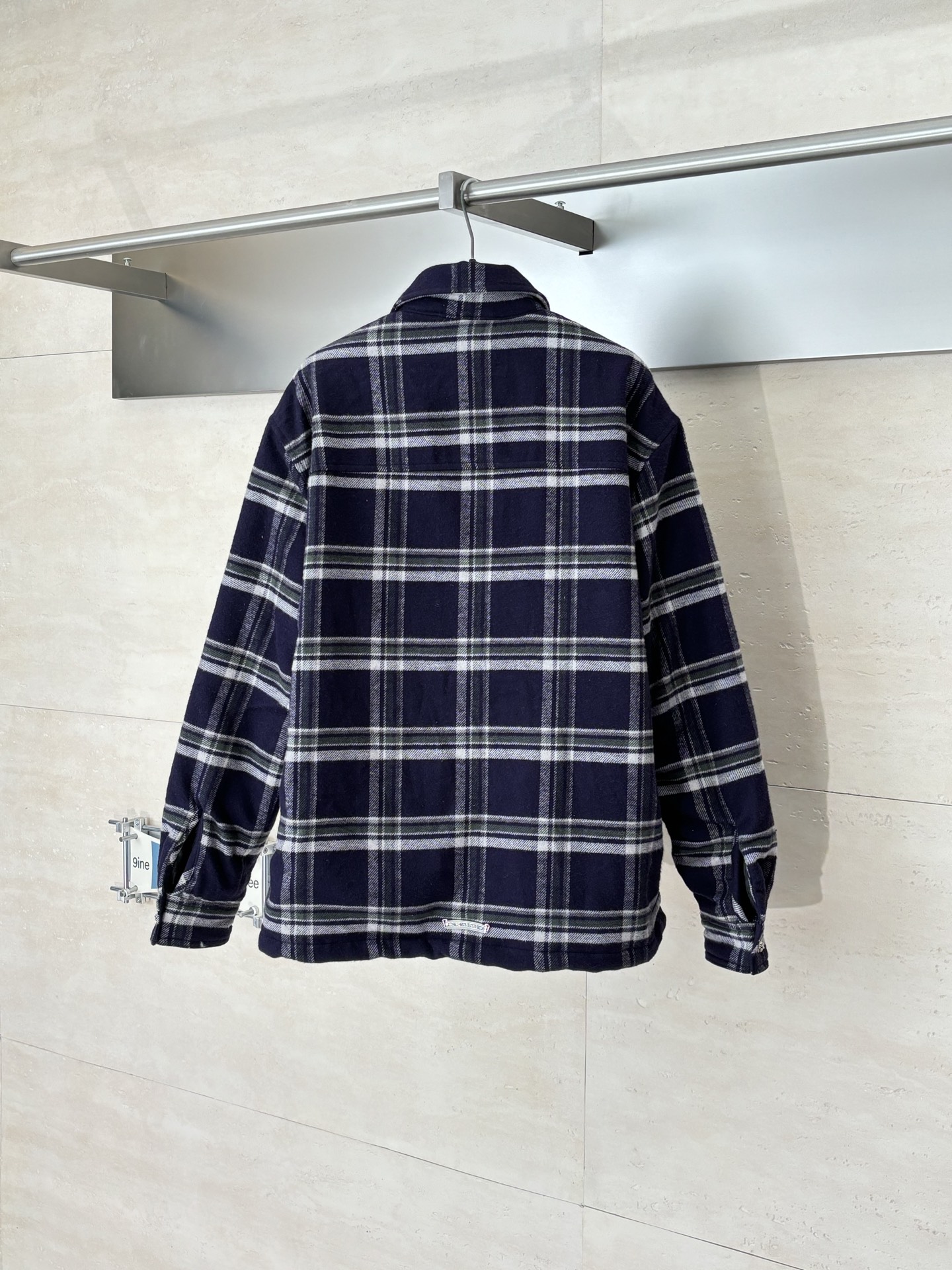 Chrome Hearts Contrast-Color Checkered Lapel Shirt-Style Jacket - Image 2