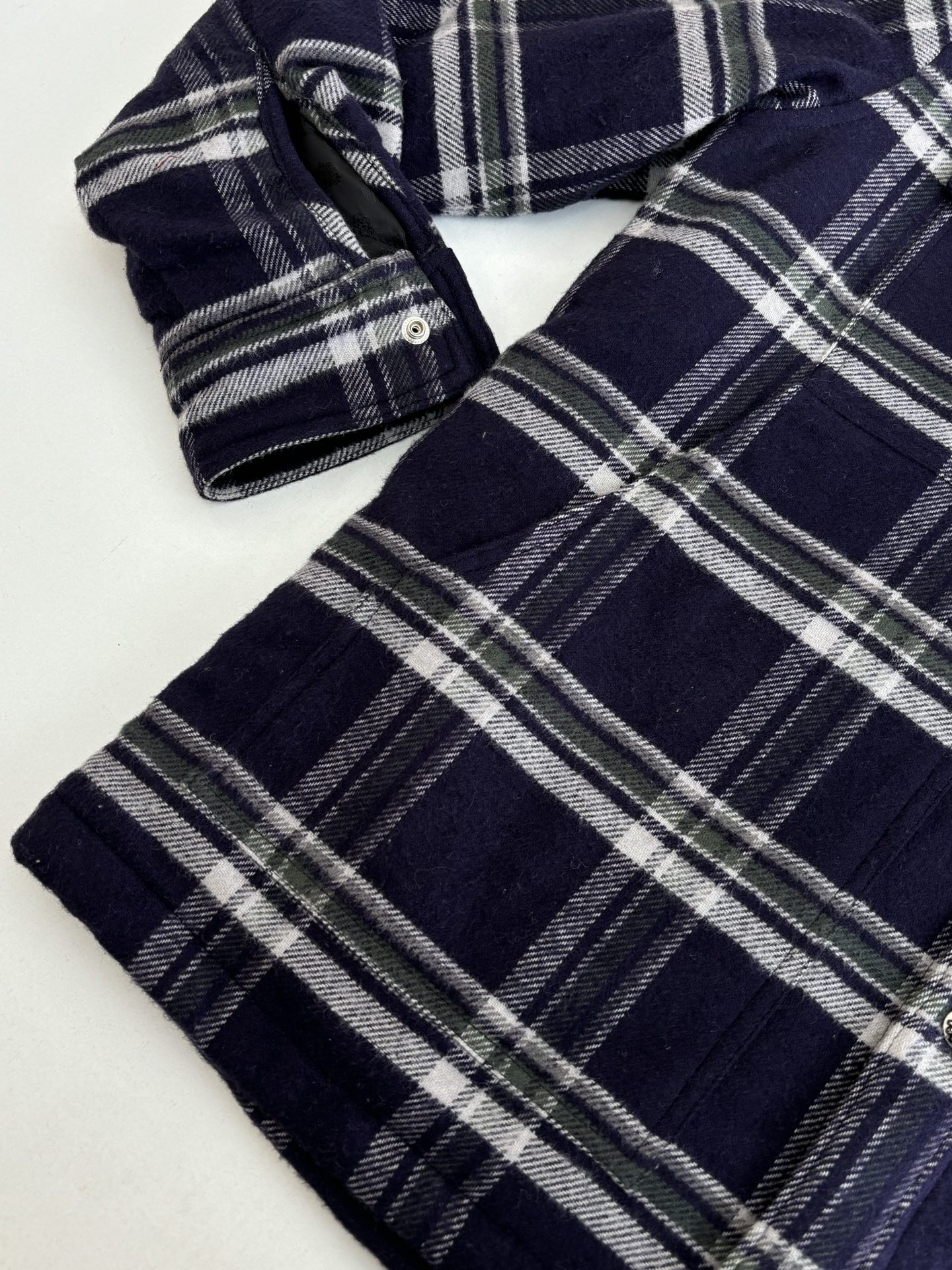 Chrome Hearts Contrast-Color Checkered Lapel Shirt-Style Jacket - Image 8