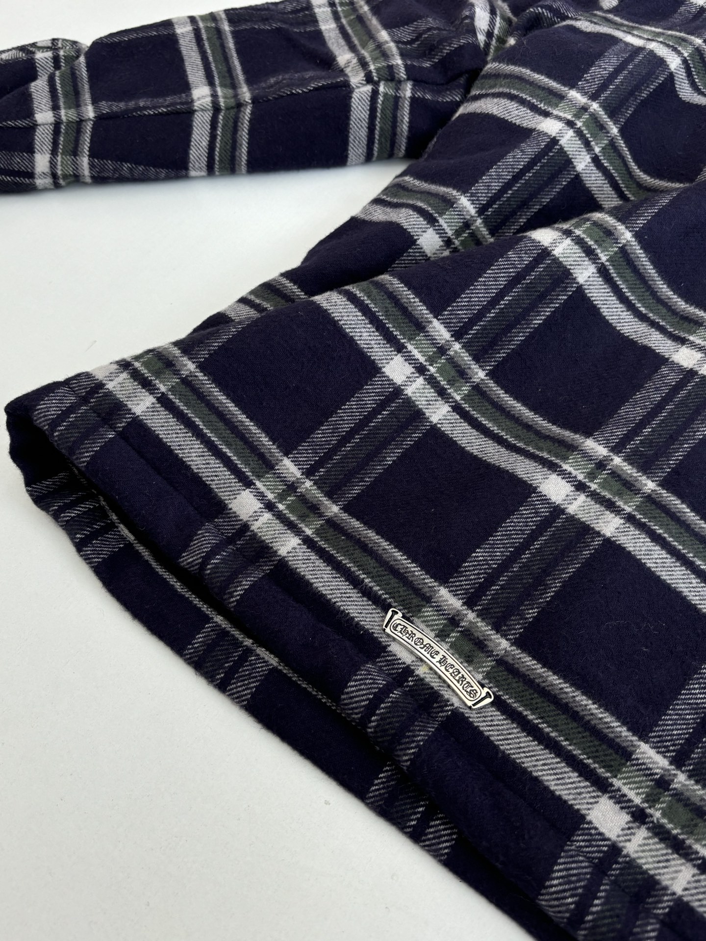 Chrome Hearts Contrast-Color Checkered Lapel Shirt-Style Jacket - Image 5