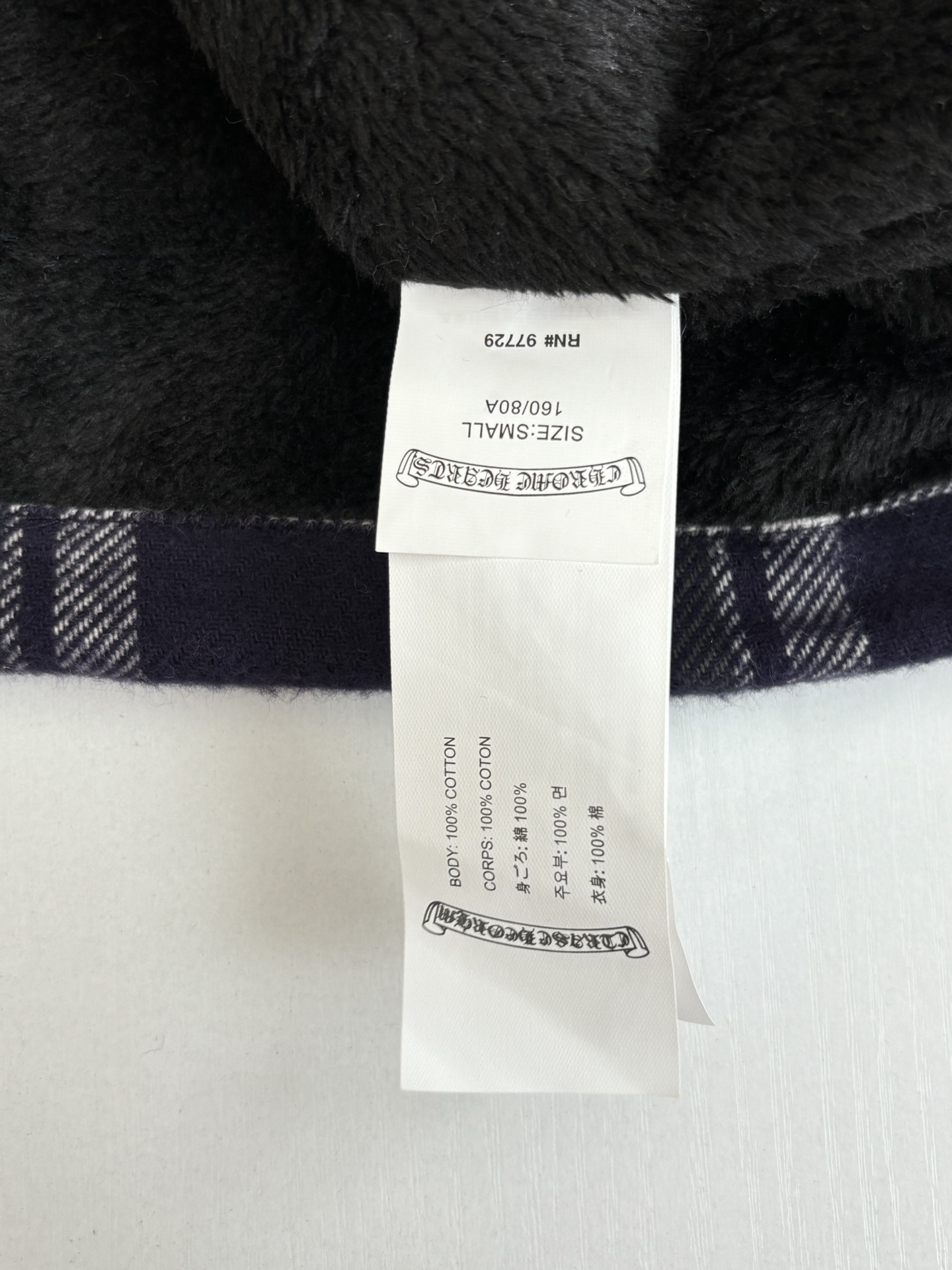 Chrome Hearts Contrast-Color Checkered Lapel Shirt-Style Jacket - Image 3