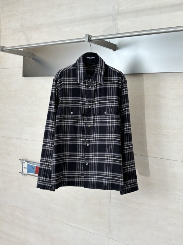 Chrome Hearts Flannel Checkered Lapel Shirt