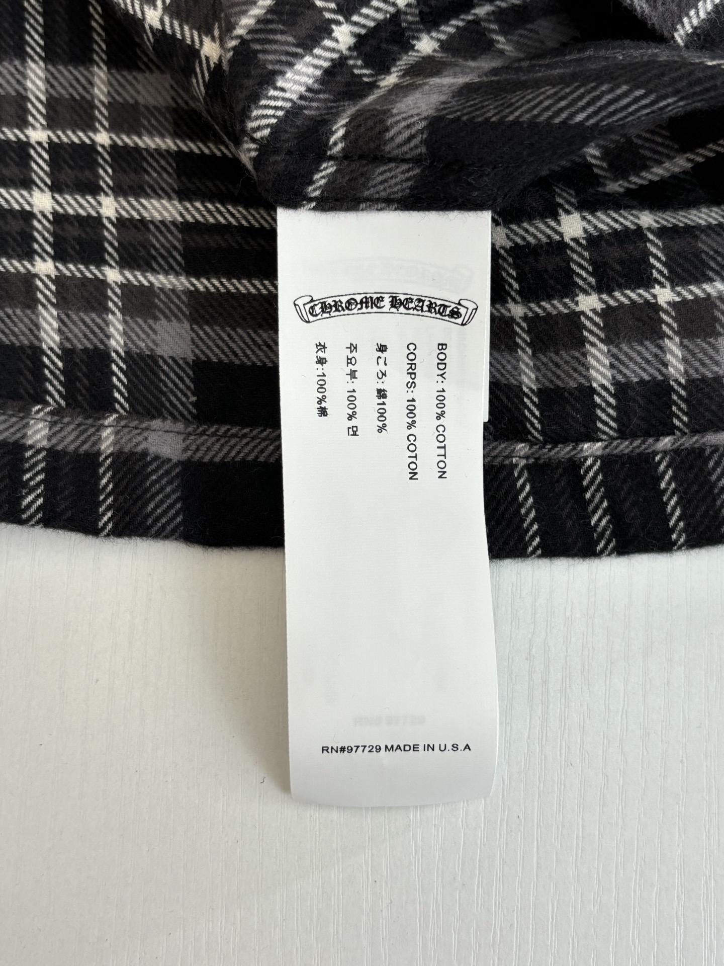Chrome Hearts Flannel Checkered Lapel Shirt - Image 10