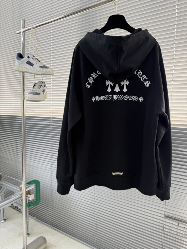 25FW Solid-Color Hooded Sweatshirt with Embroidered Letters