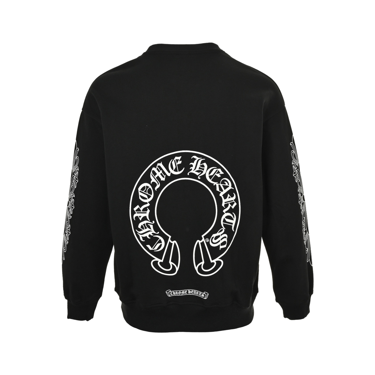 Round-Neck Sweatshirt with Sanskrit Alphabet Embroidery in a Horseshoe Pattern - Image 2