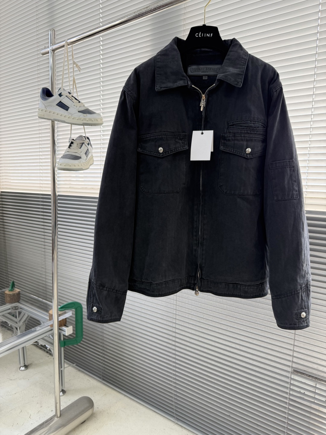 CH Fishbone Pattern Machine-Washable Workwear Cotton Jacket