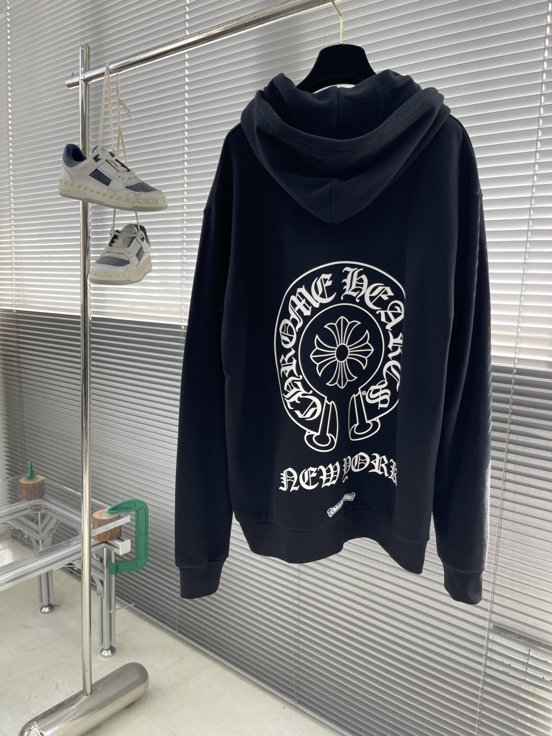 Chrome Hearts Letter-Printed Zip-Up Hoodie Jacket - Image 2