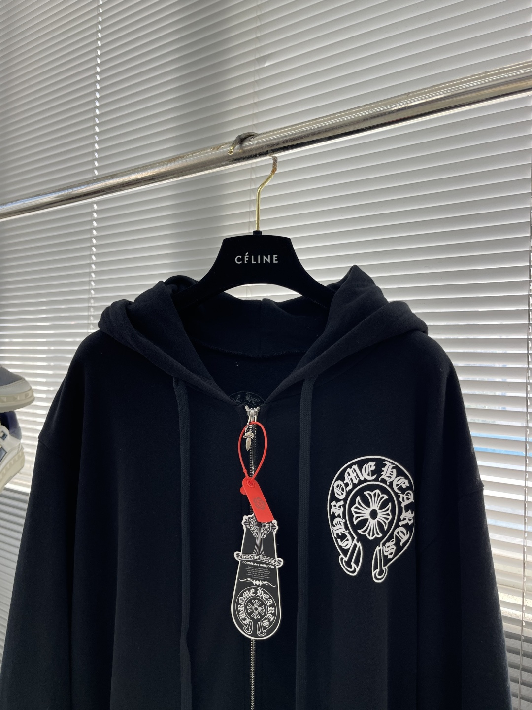 Chrome Hearts Letter-Printed Zip-Up Hoodie Jacket - Image 3