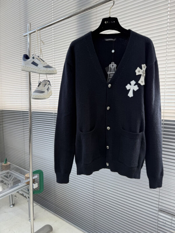 Chrome Hearts Classic Cross Brooch New Cardigan Sweaters