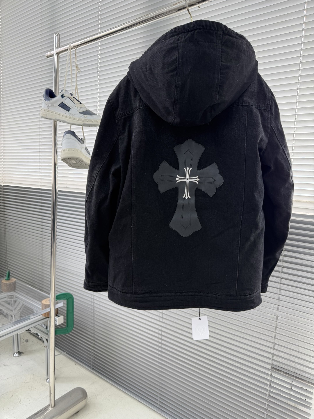 Chrome Hearts Hooded Denim Down Jacket - Image 2