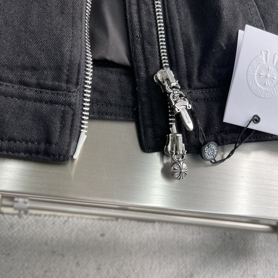Chrome Hearts Hooded Denim Down Jacket - Image 7