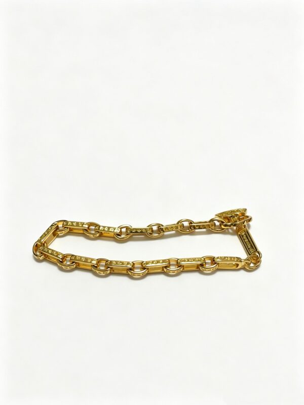 Chrome Hearts Classic Vintage Cross-Pattern Polished Cuban Bracelet