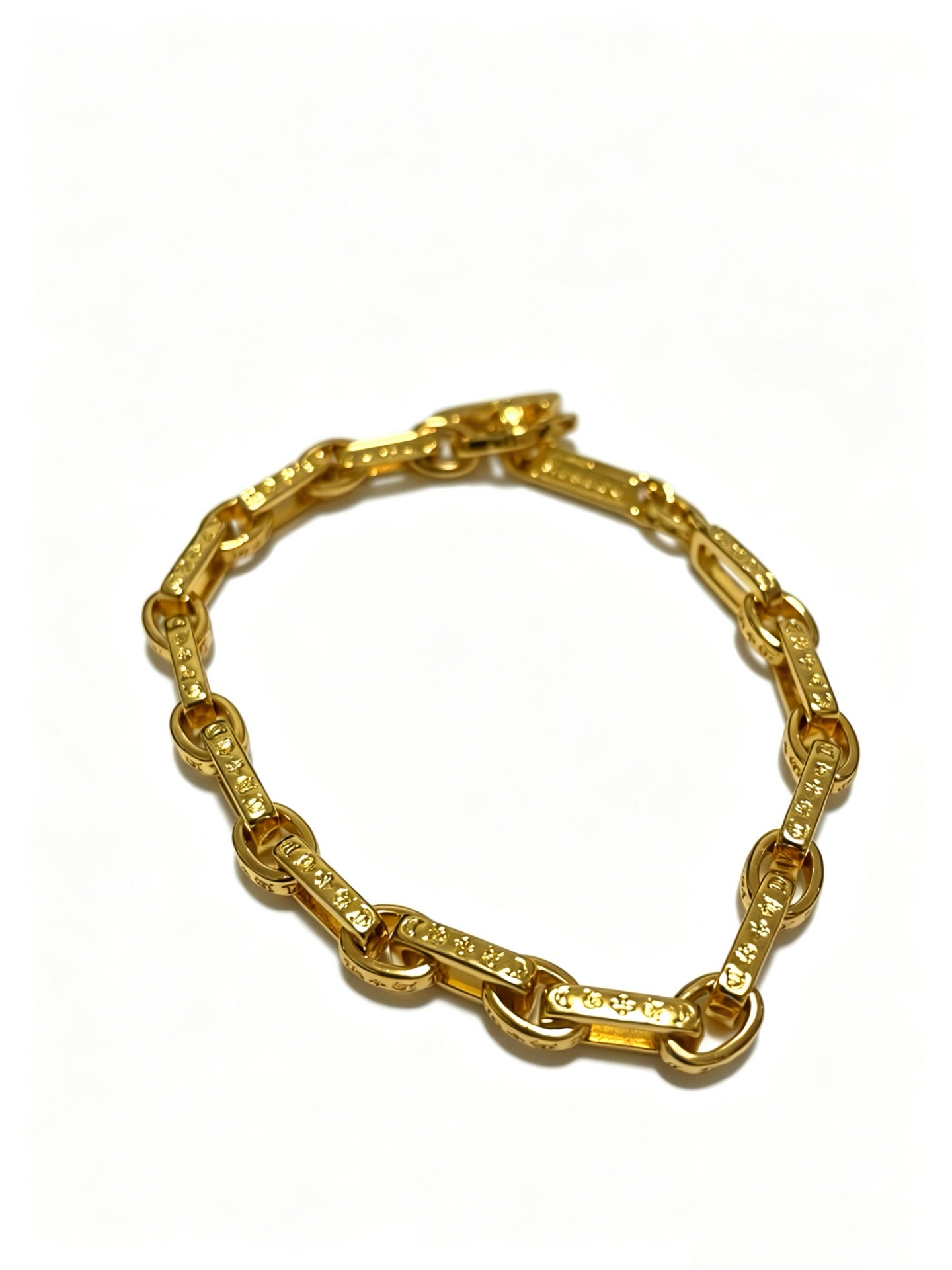 Chrome Hearts Classic Vintage Cross-Pattern Polished Cuban Bracelet - Image 2
